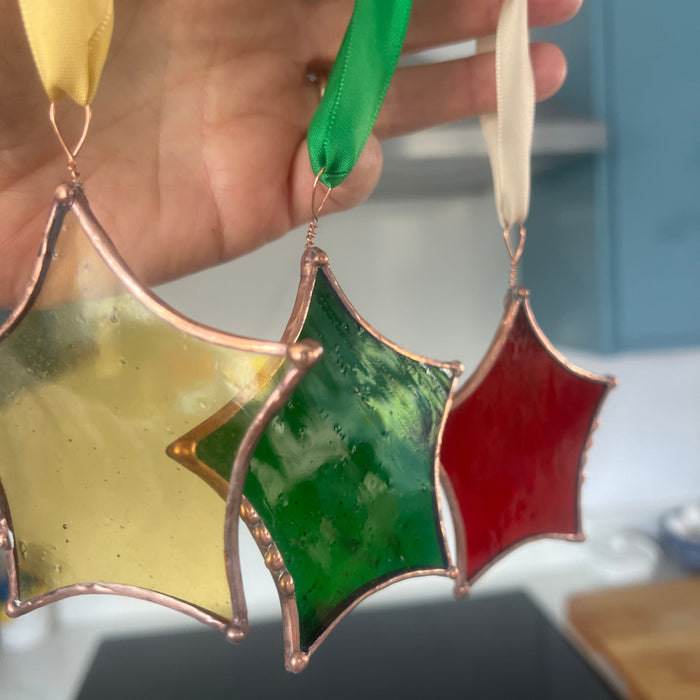 Half Day Workshop - Stained Glass Christmas Tree Decorations