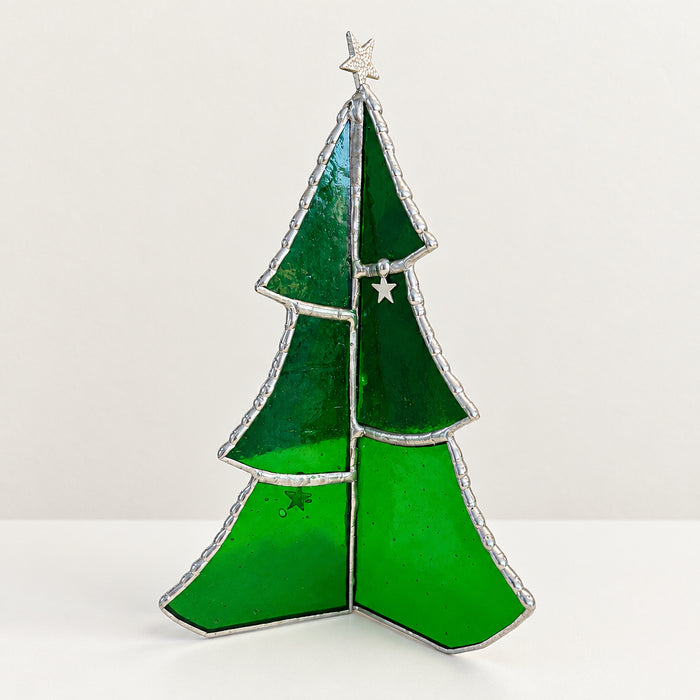 Stained glass standing Christmas trees