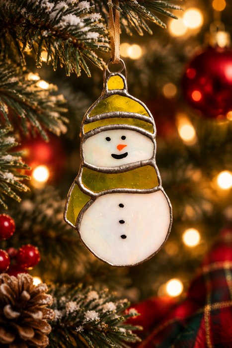 Happy snowman Christmas tree decoration