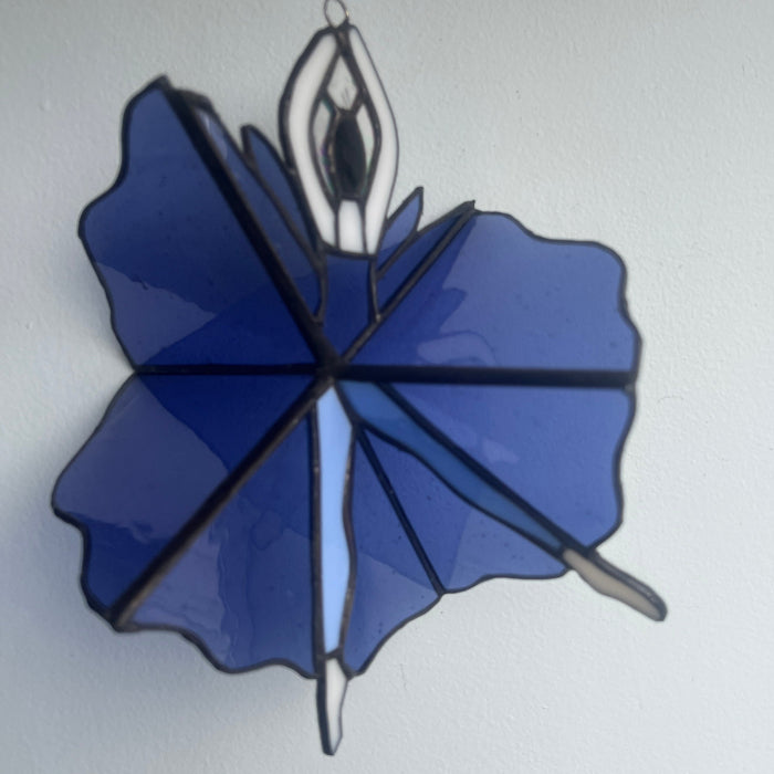 Spinning 3D Stained Glass Ballerina lightcatcher/sun catcher