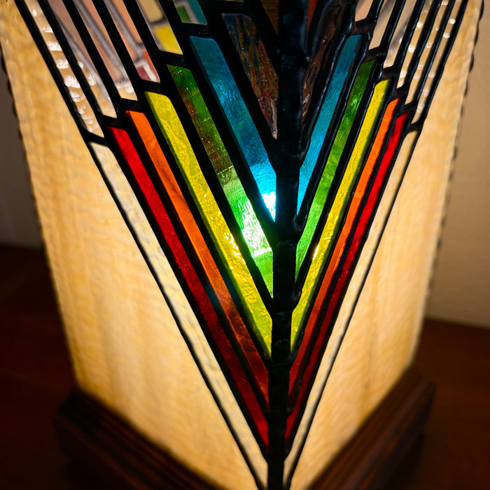 Art Deco Inspired Stunning Pillar Table Lamp